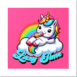 It's a Lazy Unicorn Time Gift Posters and Art